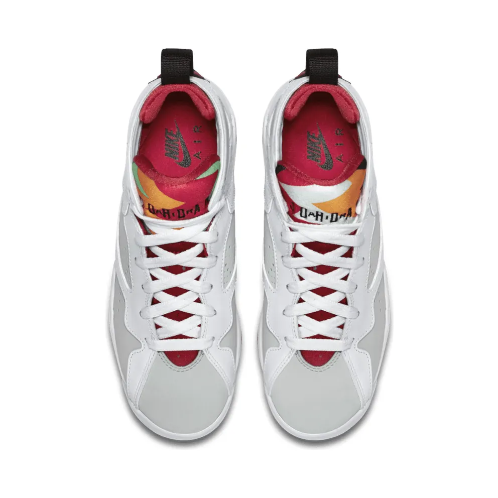 Jordan 7 Retro Hare 2015 (GS) White/True Red-Light Silver-Tourmaline (304774-125)