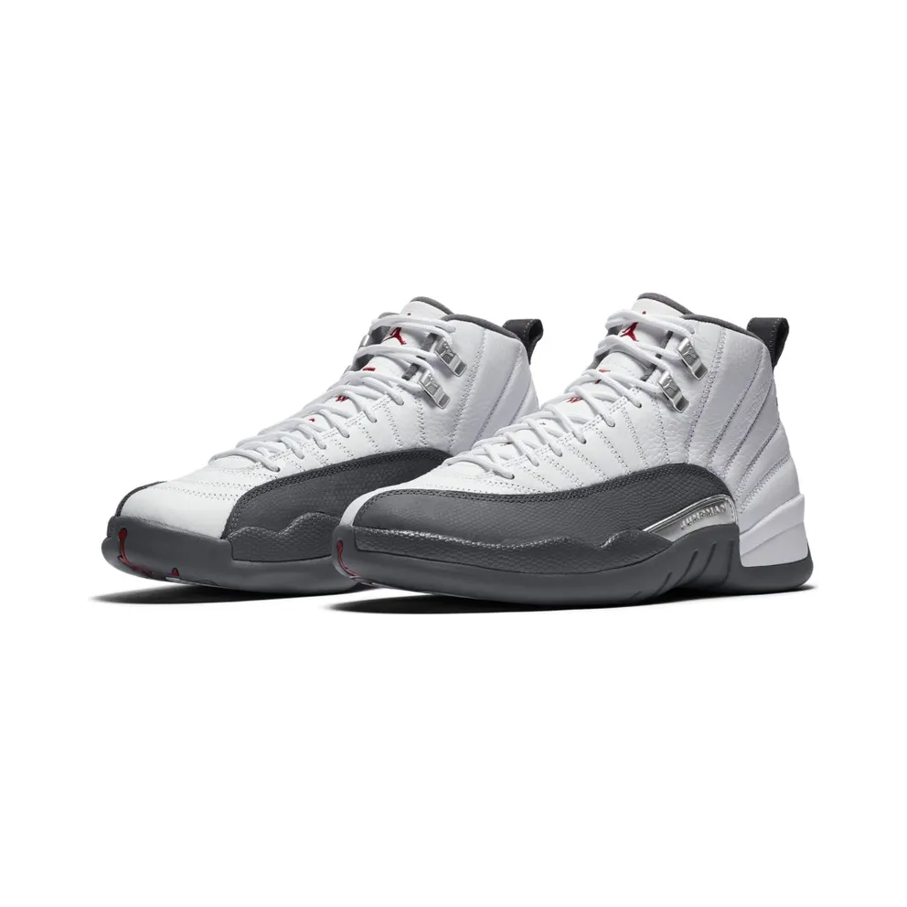 Jordan 12 Retro White Dark Grey White/Dark Grey-Gym Red (130690-160)