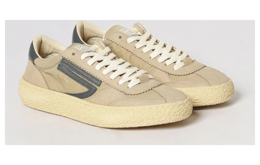 Puraai 1.01 Vintage Nylon and Vegan Leather Sneakers Beige (PU101V047)