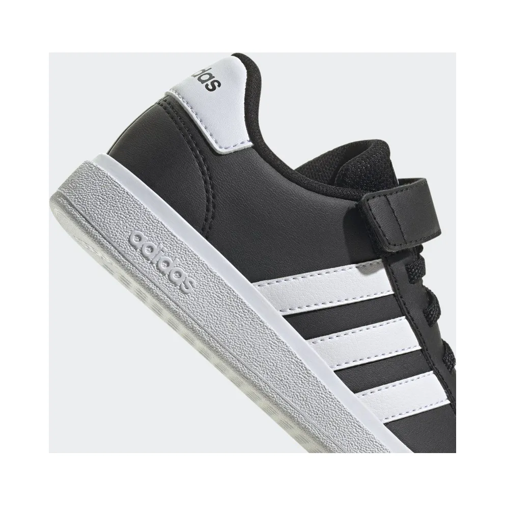 Adidas Grand Court Lifestyle Court Elastic Lace and Top Strap Core Black / Cloud White / Core Black (GW6513)