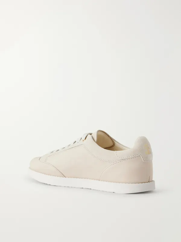 Brunello Cucinelli Suede Sneakers Beige (MZUKREM356) (4)