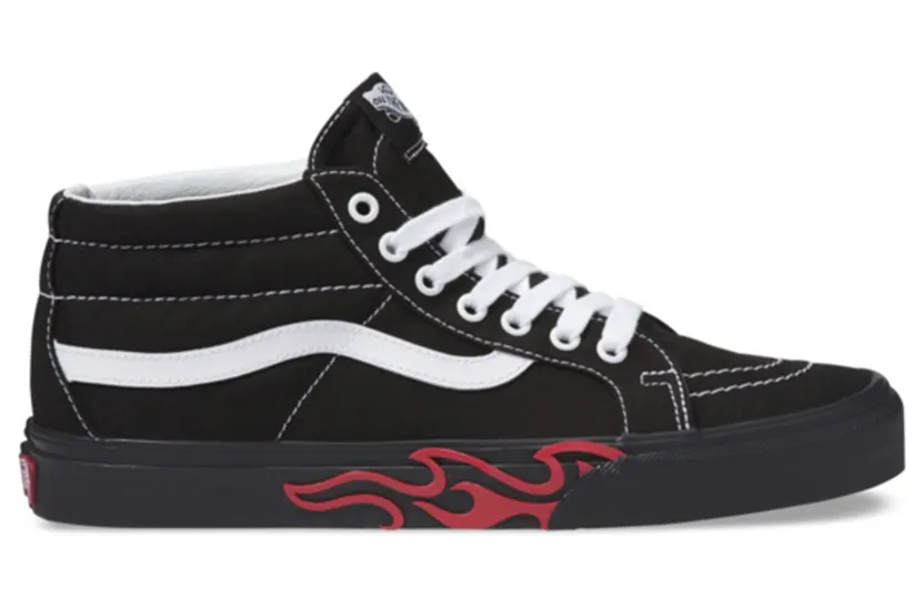 Vans Sk8-Mid ‘Flame Cut Out’ Black/Black (VN0A3MV8UQZ)