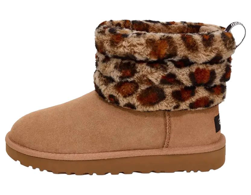 Ugg Fluff Mini Quilted Leopard Fleece Lined “Leopard Print” (1105358-AMP)