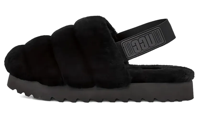 Ugg SUPER FLUFF Slide “Black” (1121751-BLK)