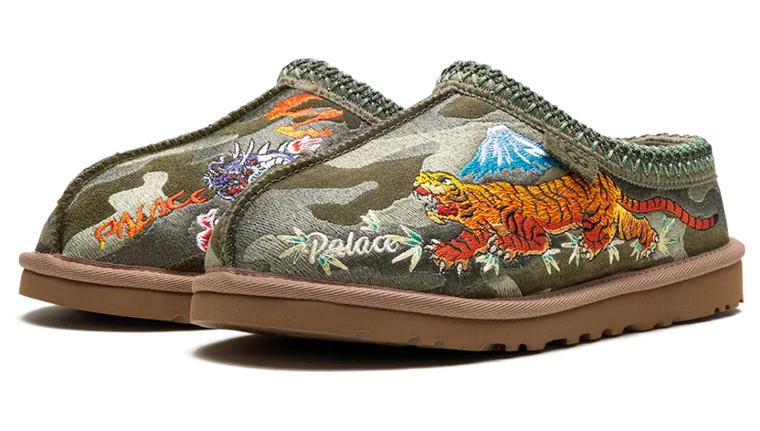 Ugg Tasman Slide “Palace – Burnt Olive Camo” (1172070-GRNC)