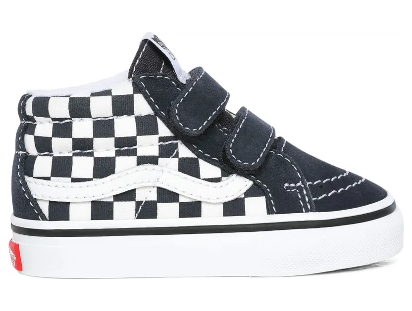 VANS Checkerboard Sk8-mid Reissue V Schoenen Voor Peuters (Blauw)