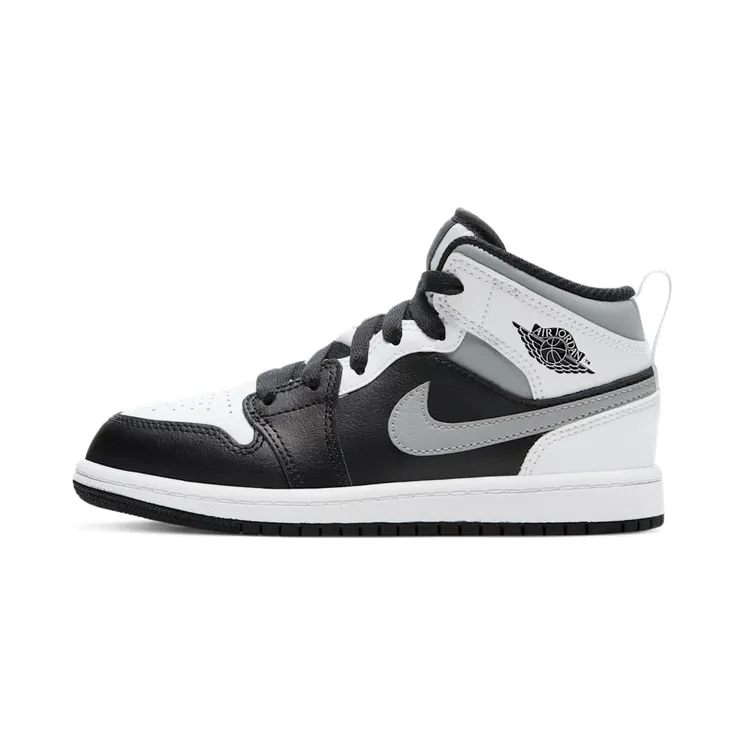 Air Jordan 1 Mid PS White Shadow “Black / Light Smoke Grey / White” (640734-073)