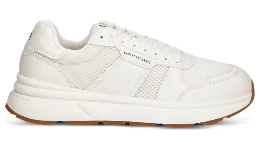 Armani Exchange Urban logo-print panelled sneakers – Wit (XM002634AF17352)