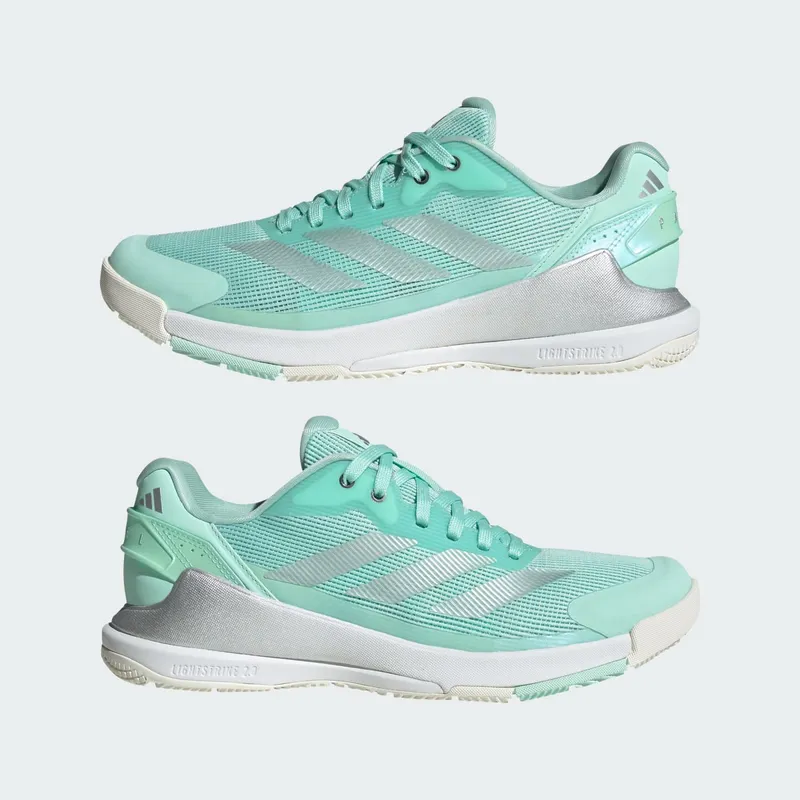 Adidas Crazyquick Lightstrike Padelschoenen Clear Mint / Silver Metallic / Cloud White (KI3588)