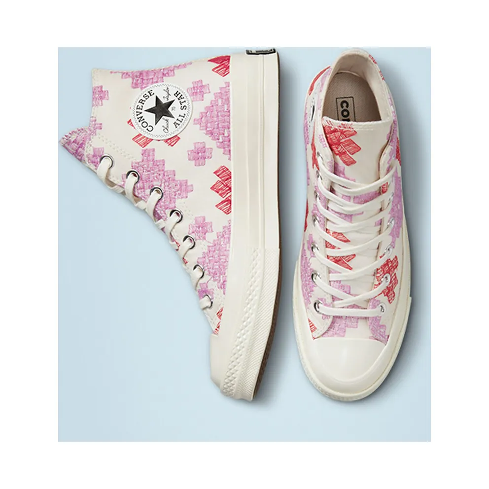 Converse Chuck 70 Bright Embroidery Egret/beyond Pink/soft Red (A02183C)