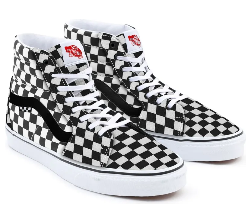 VANS Gepersonaliseerde Checkerboard Sk8-hi Skate Zwart (VN0A3CS0008)