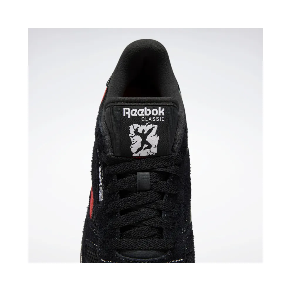 Reebok Classic Leather Shoes Core Black / Vector Red / Gold Metallic