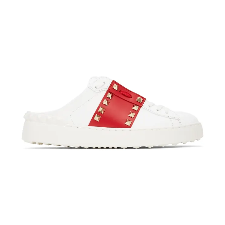 Valentino Garavani ’11’ Rockstud Untitled Slip-On “White/Red” (WW2S0AB8ZTN)