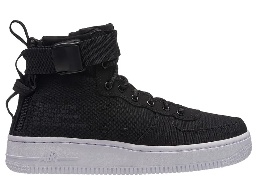 Nike SF Air Force 1 Mid Black Anthracite White (GS)