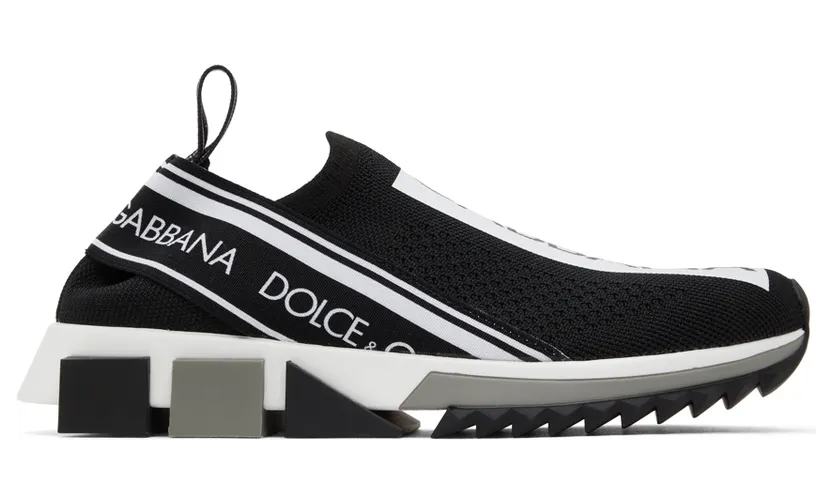 Dolce & Gabbana Black & White Sorrento Sneakers (CK1595 AH677)