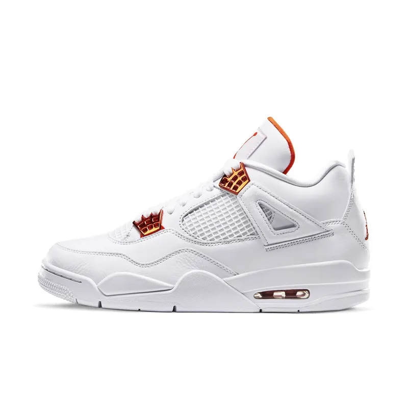 Jordan 4 Retro Metallic Orange White/Metallic Silver-Team Orange (CT8527-118)