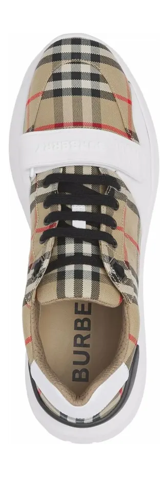 Burberry Check, Suede and Leather “Neutrals/White” (8048577 MF TNR NEW A7028) (4)