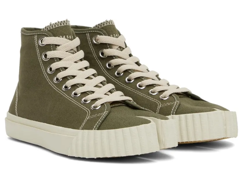 Maison Margiela Green Tabi High-Top T7431 Burnt Olive (S38WS0186 P4291) (4)