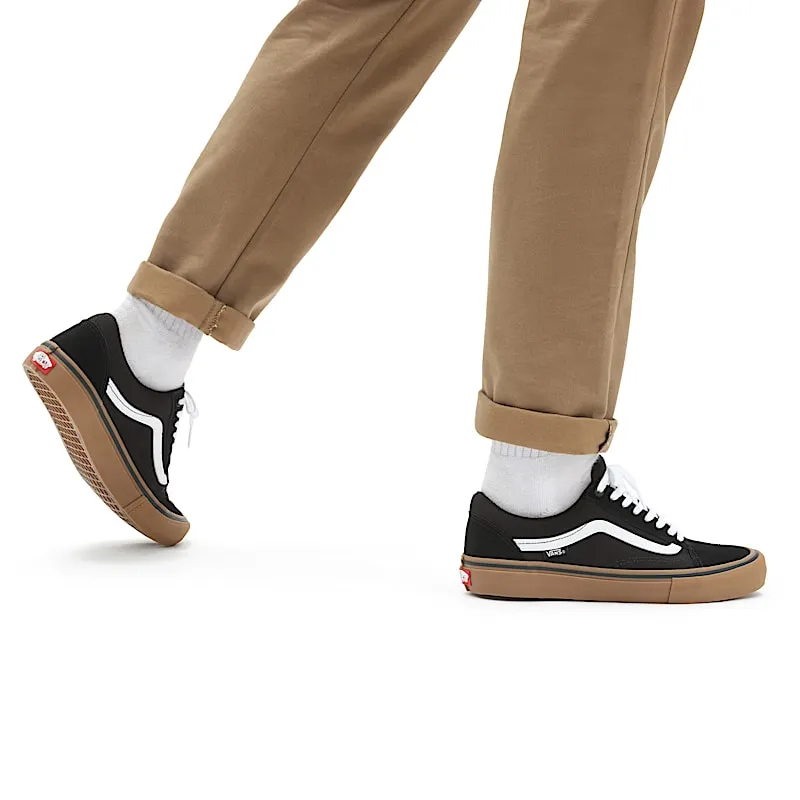 Vans Old Skool Pro Black White Gum Black/White-Medium Gum (VN000ZD4BW9)