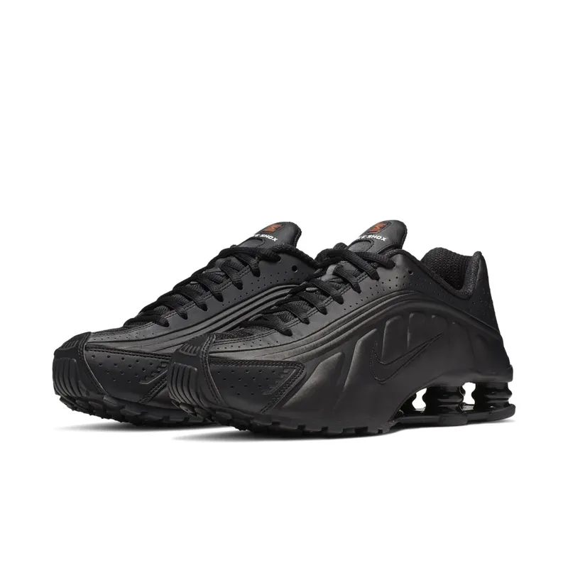 Nike Womens Shox R4 Black Max Orange (2019) (AR3565-004)