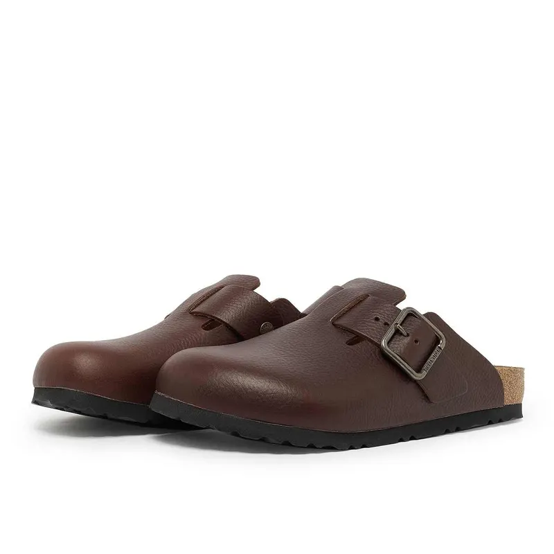 Birkenstock Boston Wire Buckle Leather Vintage Wood Roast (1030703)