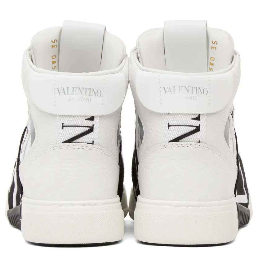 Valentino Garavani White & Black ‘VL7N’ Mid-Top Sneakers (VW0S0BF5WRQ) (4)