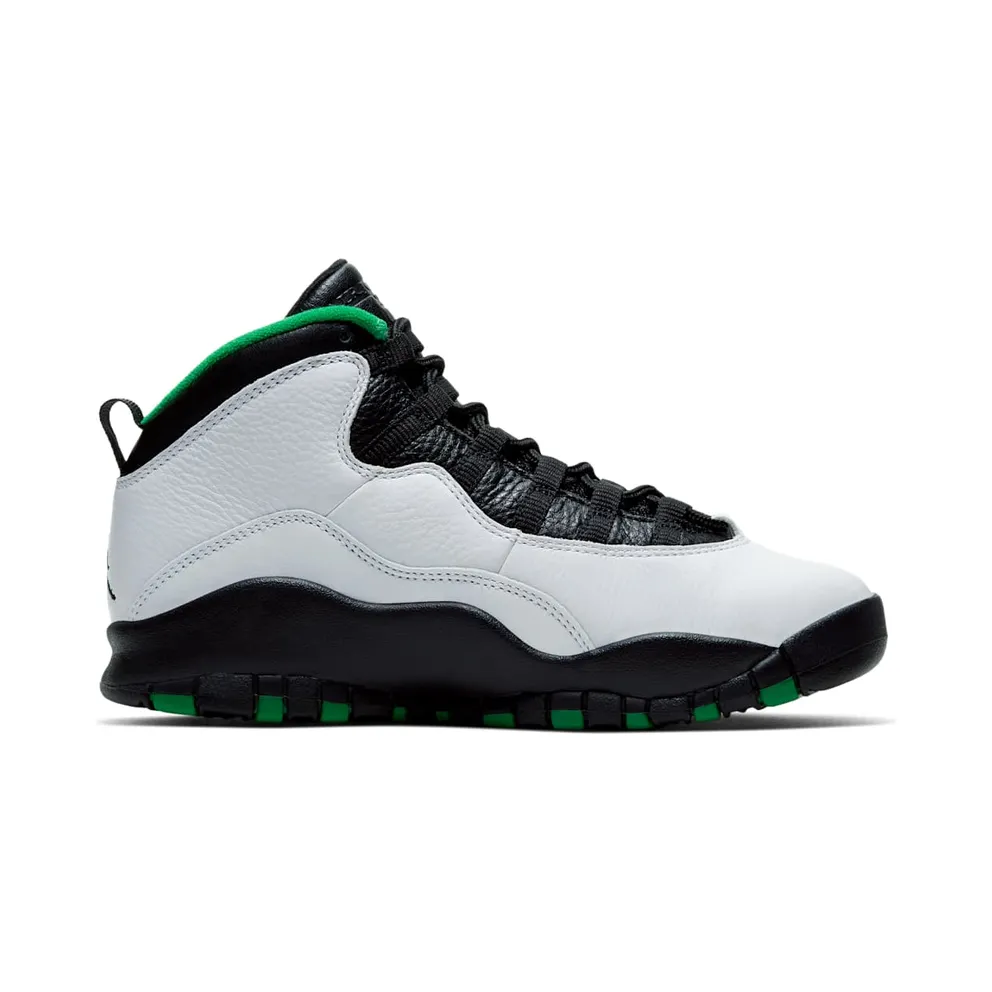 Jordan 10 Retro Seattle (GS) White/Black-Green-Yellow (310806-137)