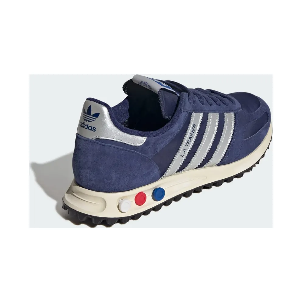 Adidas LA TRAINER OG Shoes Dark Blue / Silver Metallic / Off White (JR7171)