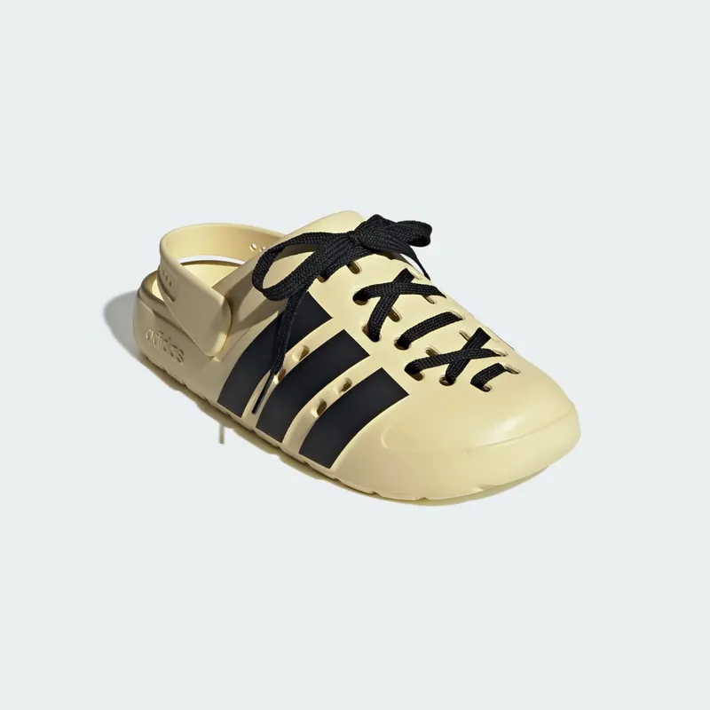 adidas Adilette Clog 2.0 Warm Vanilla Core Black Gold Metallic (JR4026)