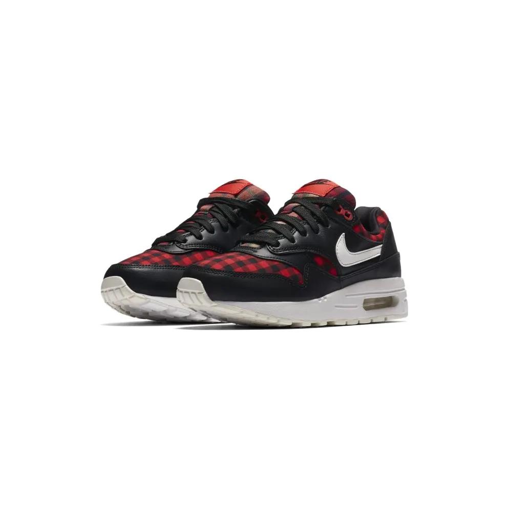 Nike Air Max 1 SE Plaid (GS) Black/Habanero Red/Summit White (AQ3188-002)