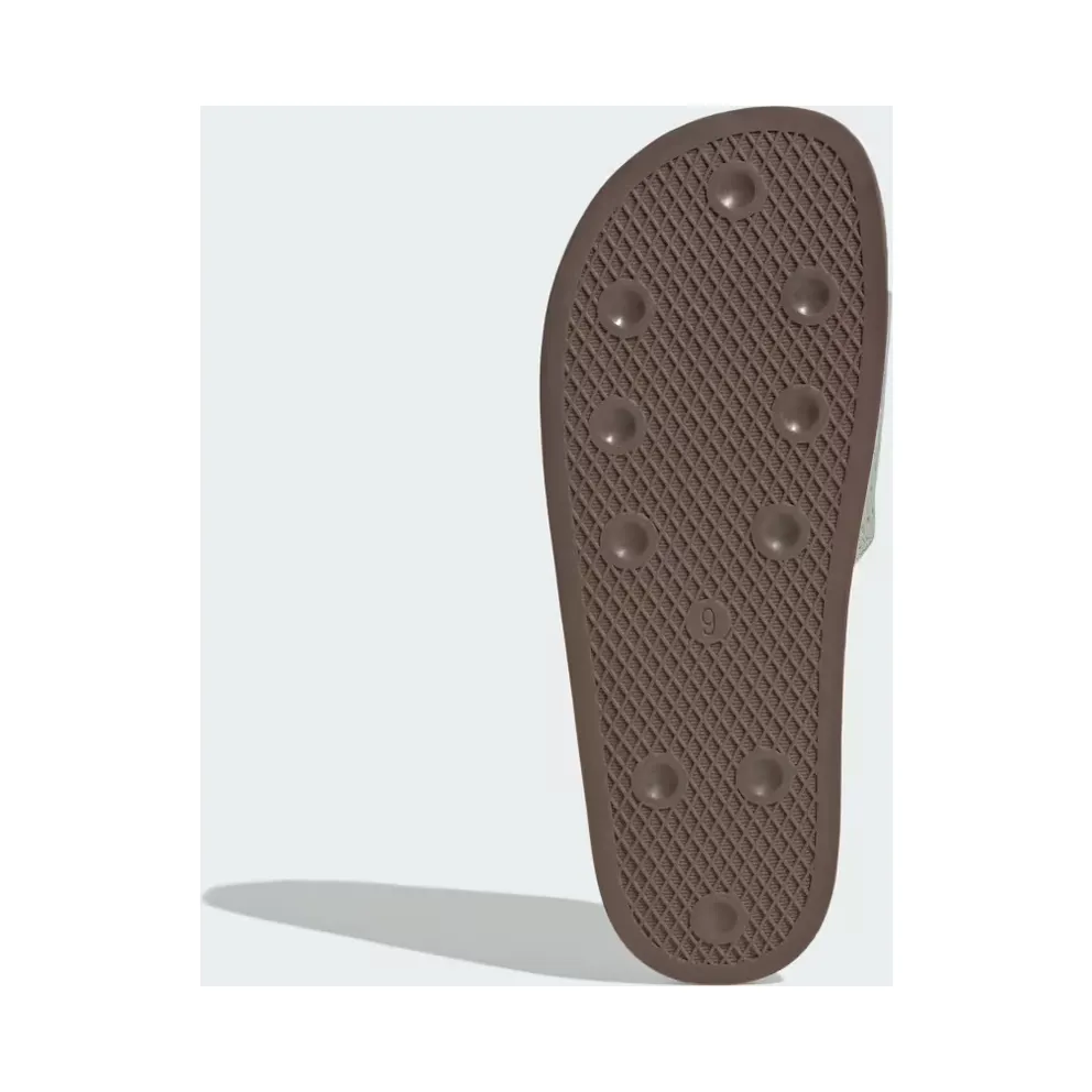 adidas Adilette Slides “Silver Green / Cardboard / Gum” (KI6029)
