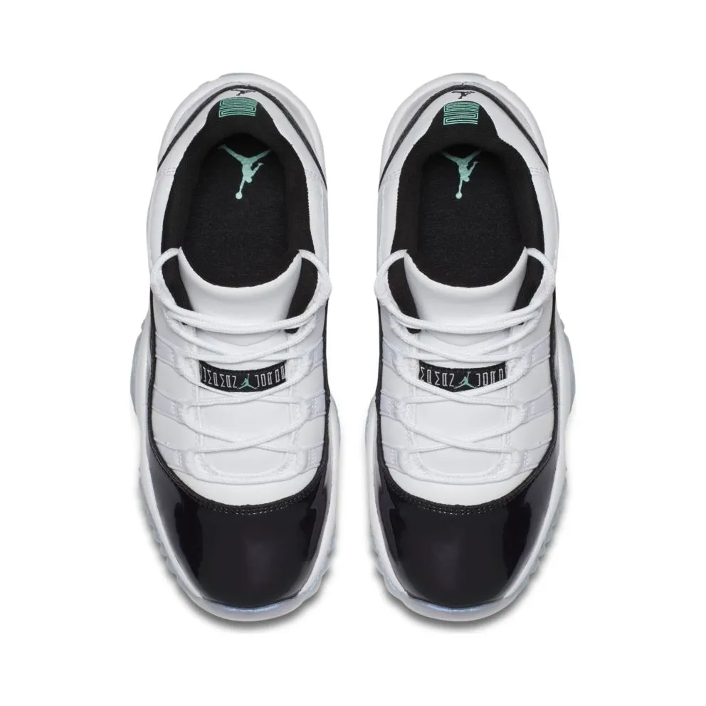Jordan 11 Retro Low Iridescent (GS) White/Black-Emerald Rise (528896-145)