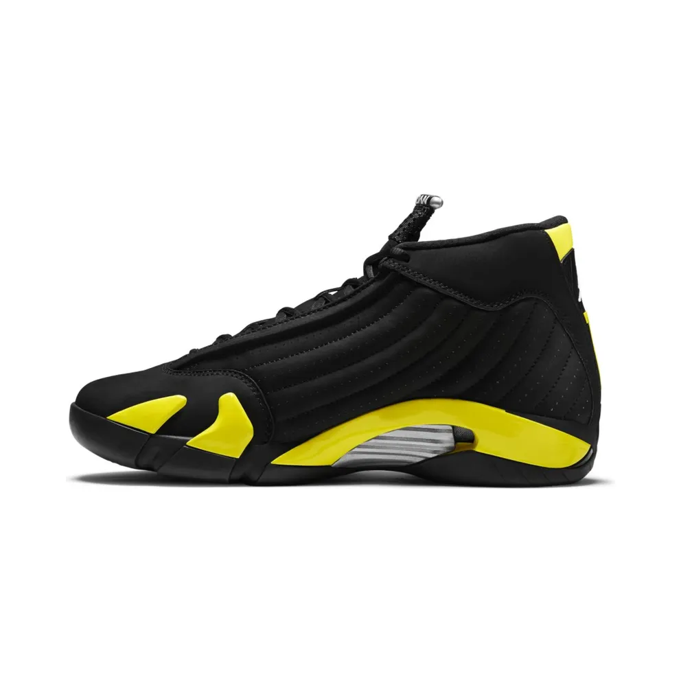 Jordan 14 Retro Thunder Black/Vibrant Yellow-White (487471-070)