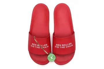Straye “Ben Baller Did The Chain” Slide Red | SZM-8445