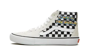 Vans Sk8-Hi Pro “Supreme – F*ck the World – Checker” | VN0A45JDSY4