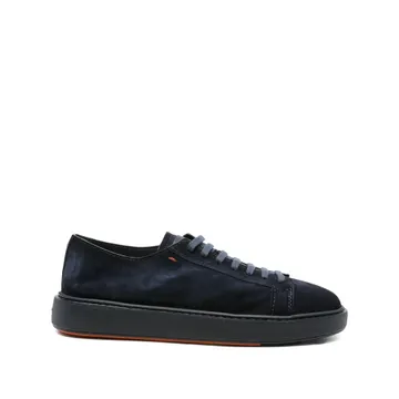 Santoni Suede Lace-up “Blue” | MBCD21571OCAC AOLU60