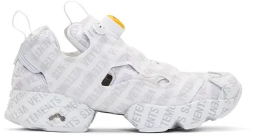 VETEMENTS White Reebok Classics Edition Logo Emoji Instapump Fury Sneakers (CN3765)