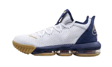 Nike LeBron 16 Low Olympic White / Metallic Gold-midnight Navy-university Red (CI2668-101/CI2669-101)