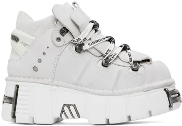 VETEMENTS White New Rock Edition Platform Sneakers (UA53SN200W)