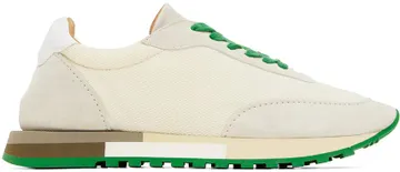 The Row Off-White & Green Owen Sneakers (F2021-W20L25)