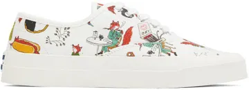 Maison Kitsuné White Olympia Le-Tan Sneakers (IU04739WE4001)