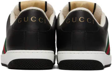 Gucci Black & White Screener Sneakers (546163 AAA4S)