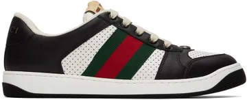 Gucci Black & White Screener Sneakers (546163 AAA4S)