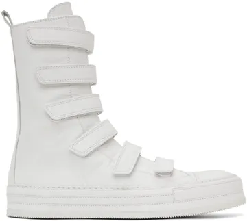 Ann Demeulemeester White Leather Velcro High-Top WHITE (2101-4243-376)