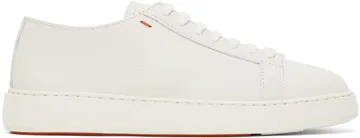 Santoni White Tumbled Low-Top WHITE (MBCD21430BARCMMDI48)