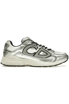 Dior B30 White Mesh Silver-Tone Metallic Calfskin (3SN279ZYG-H869)