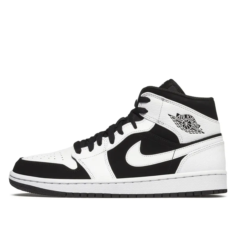 Air Jordan 1 Mid White Black (554724-113)