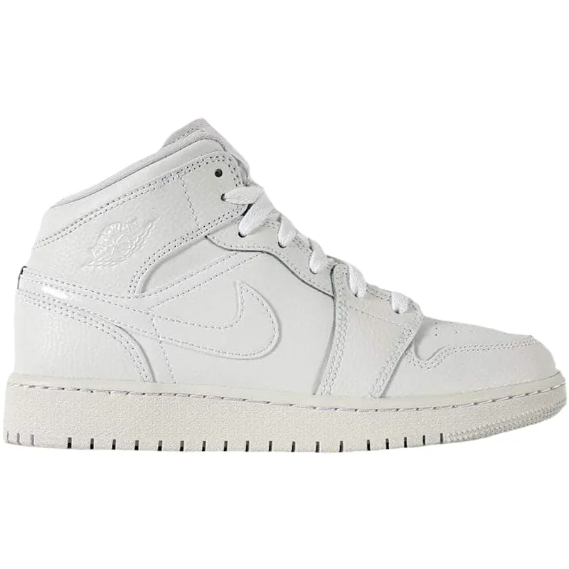 Jordan 1 Mid Triple White (2020) (GS) (554725-126)