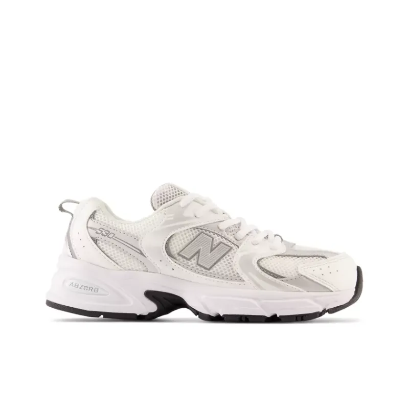 New Balance 530 White Silver (GS) (GR530AD)