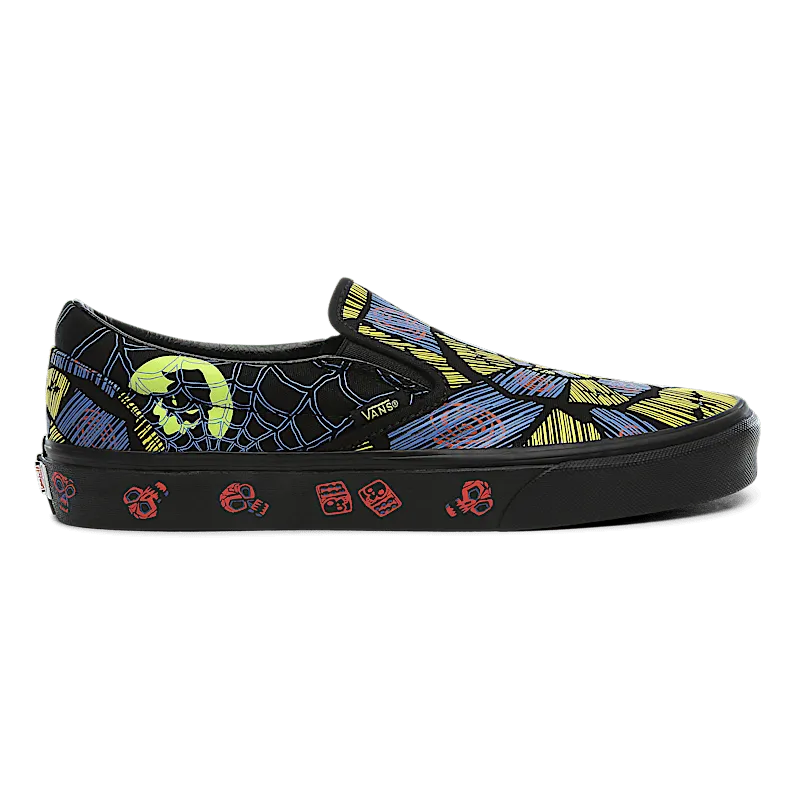 Vans The Nightmare Before Christmas x Classic Slip-On ‘Oogie Boogie’ Black/Multi “Black/Multi/Canvas” | VN0A4BV3TA5